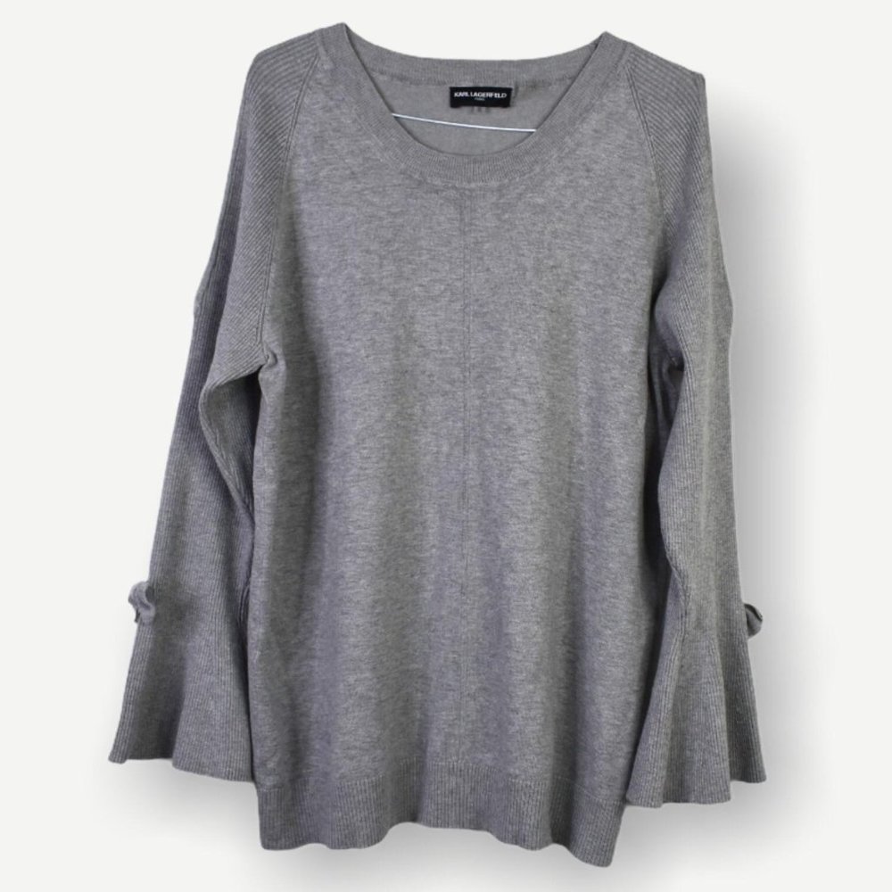 Karl Lagerfeld Grey Cold Shoulder Sweater XL